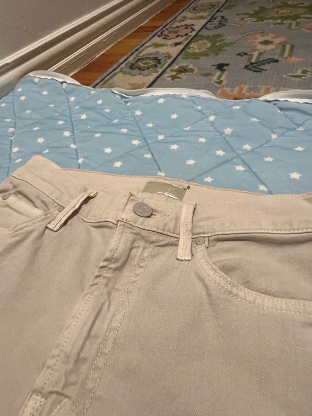 MOTHER The Insider Ankle Fray Chalk It Up Jean size 24 great condition